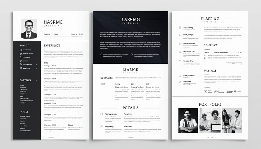 Elegant resume and portfolio design with minimalist layout and sections.