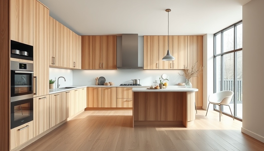 Elegant Scandi-style kitchen with wooden cabinetry in London extension.