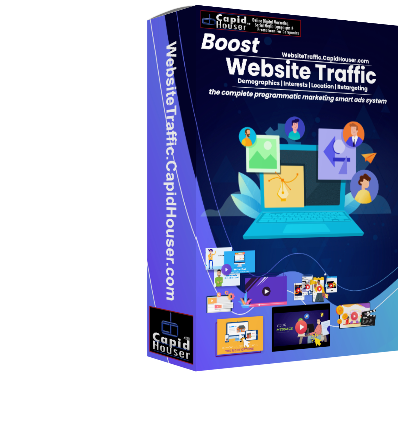 paid website traffic with display ads vs organic traffic infographic