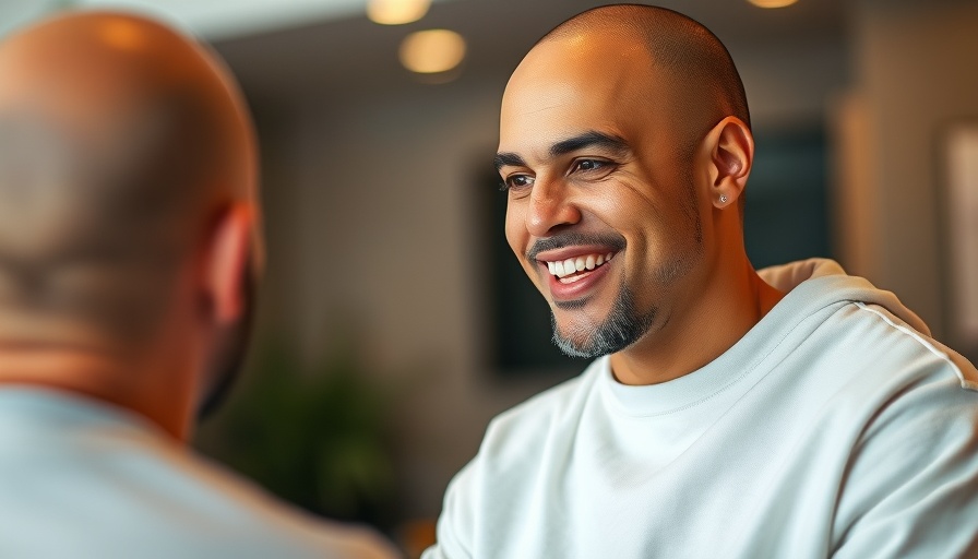 Smiling man discussing methods in a warm indoor setting.