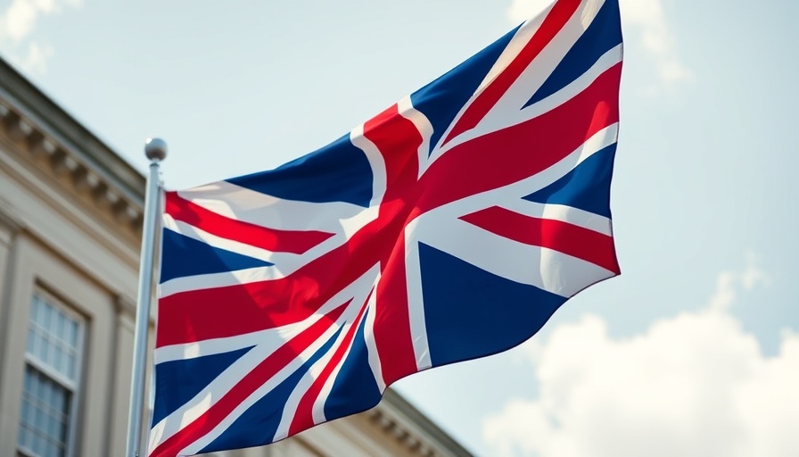 Union Jack flag symbolizing AI in marketing for London businesses.