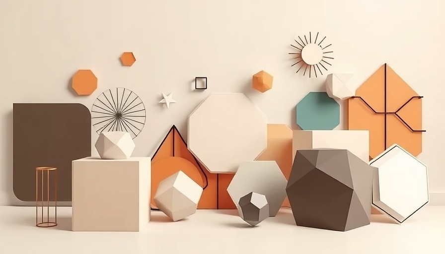 Geometric shapes collection for social media account headers design.