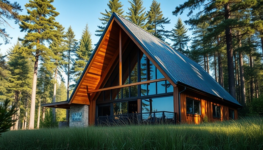 Modern A-frame house with metal roof by Home Extension Design and Build Company.