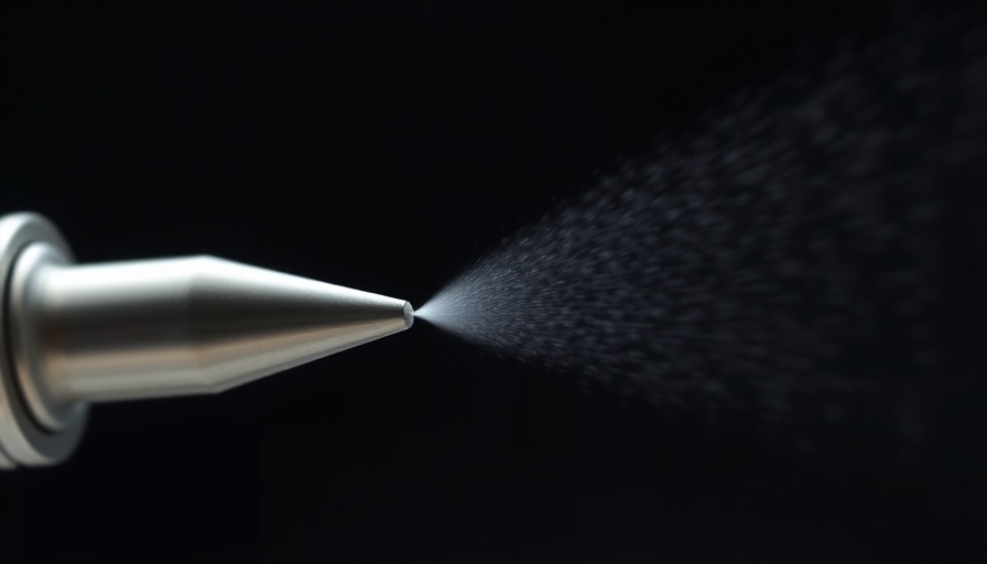 Dental drill releasing mist in a dark setting, illustrating Importance of Documentation in Dental Practice.