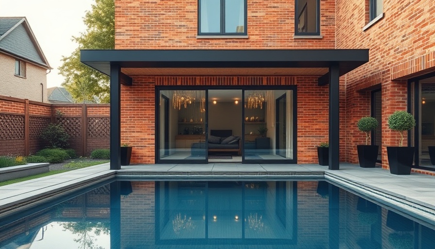 Garden building installation near me with modern pool room design.