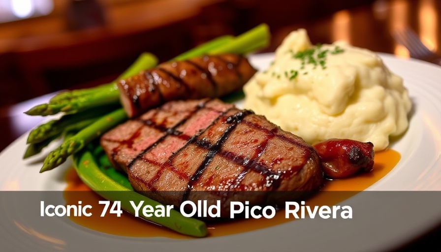 Gourmet steak dish from an iconic steakhouse in Pico Rivera.