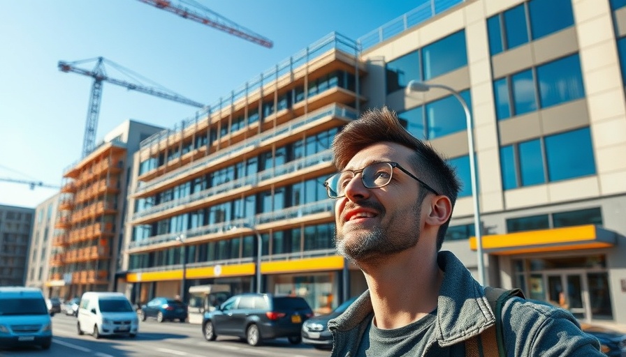 Domestic & Commercial Scaffolding on a building with a surprised man.