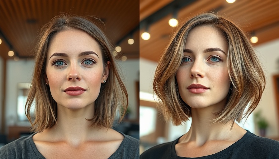 Angel Bob haircut transformation for fine hair in a modern salon.