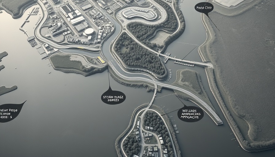 Massachusetts flood protection funding aerial view of Island End River resilience project.