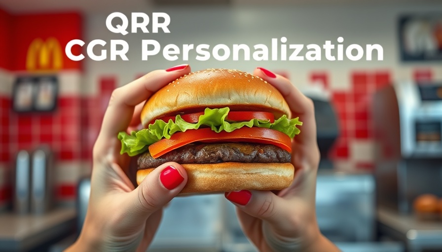 Person holding a burger in QSR, highlighting personalization for QSRs.