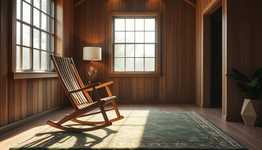Warm interior with wooden chair and unique lamp, cozy atmosphere.