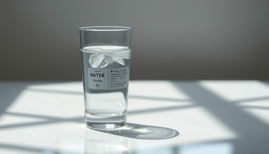 Clear glass of water representing Analemma water and microbiome health.