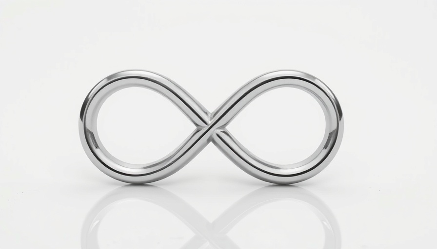 Infinity symbol representing Aǹalemma water's impact on ATP.