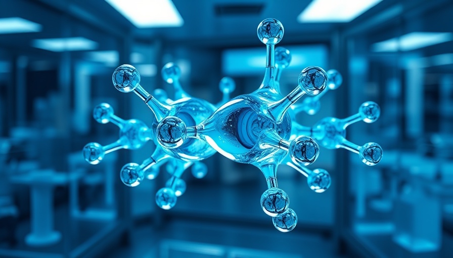 Abstract molecular water structure with hydrogen bonds, coherent water explained.