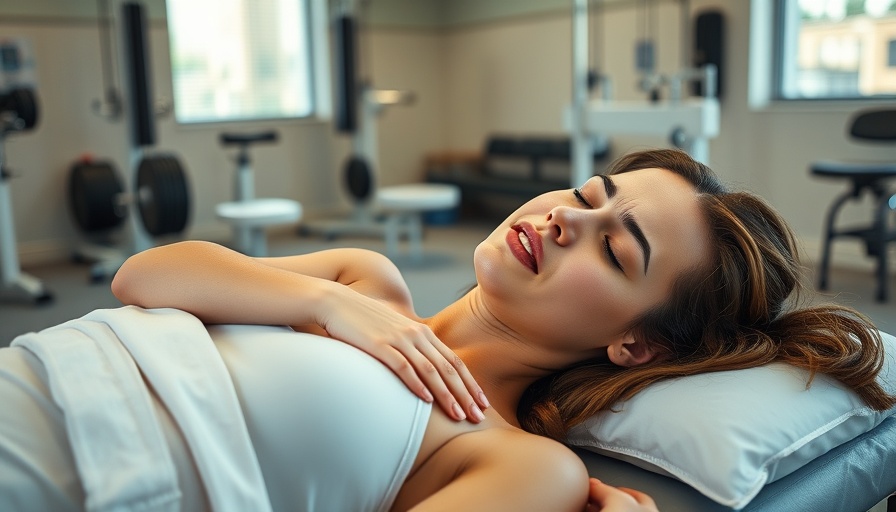 Knee distraction techniques being applied to a young woman in a therapy setting.