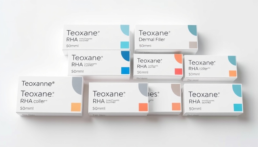 Revance Dermal Fillers Mepivacaine product boxes with color accents.