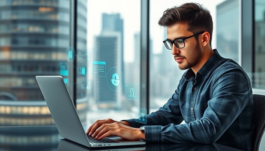 Immediate traffic digital advertising: professional analyzing data with virtual displays in office.