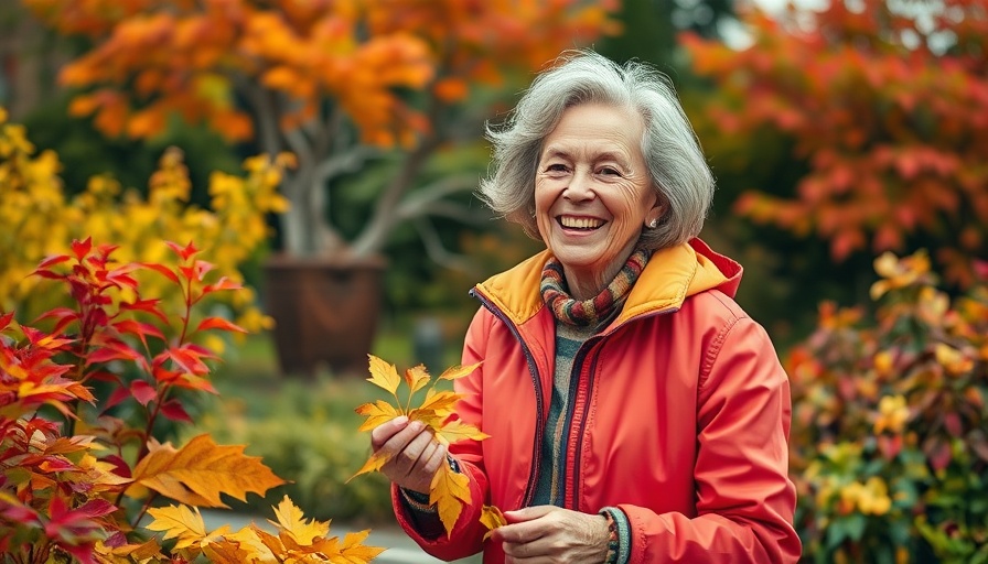 Cheerful woman enjoying a sunny day in a garden.