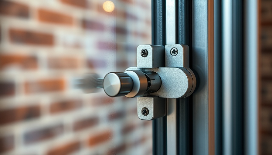 Close-up of A-rated double glazing window hinge in a home extension.
