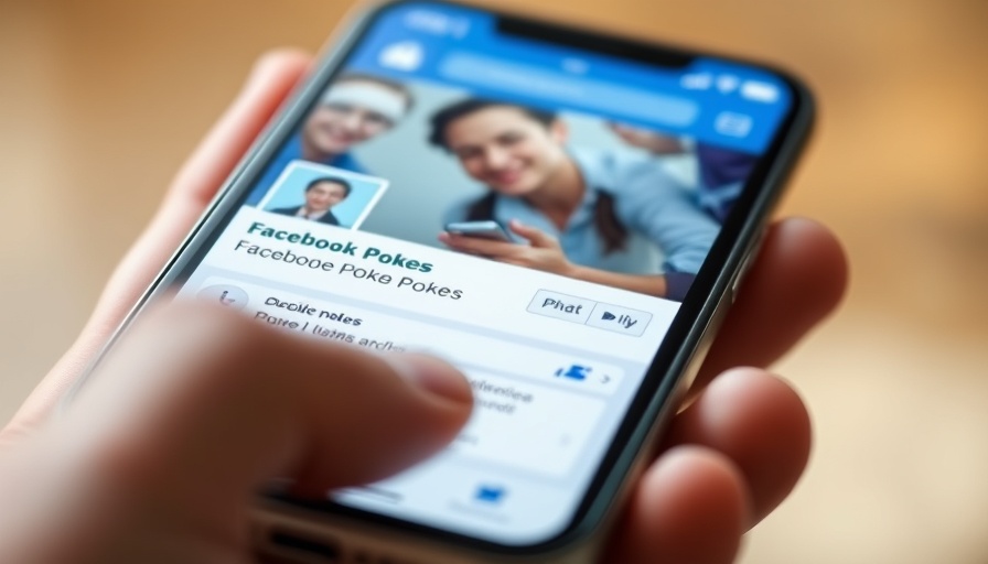Modern smartphone interface showcasing Facebook Pokes revival feature.