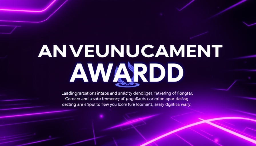 Futuristic award announcement for affiliate marketing strategies 2025.