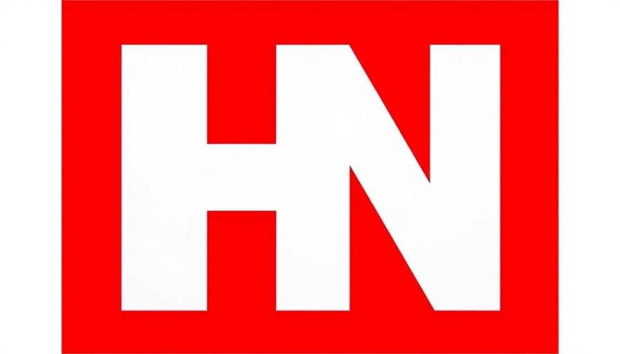 HN logo on red background, minimalist design.