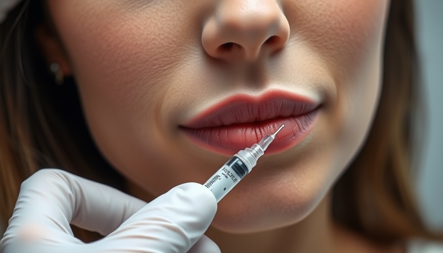 Woman receiving Hyaluronic Acid Dermal Filler injection, close-up.