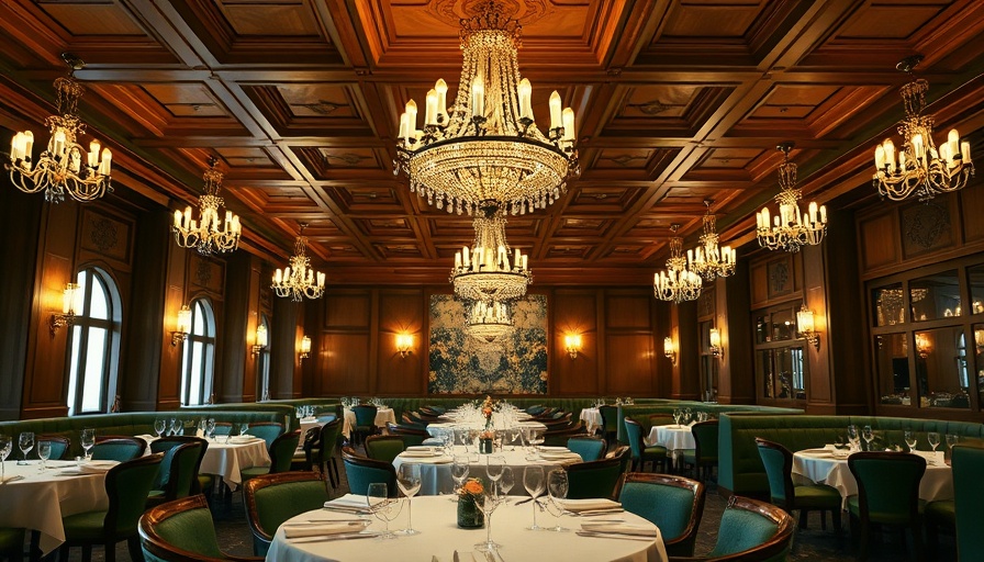 Interior of one of the best fine dining restaurants with elegant decor.