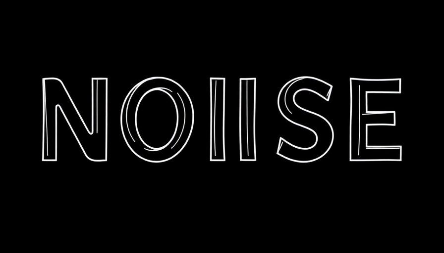 Distorted text design spelling 'NOISE' for social media header.