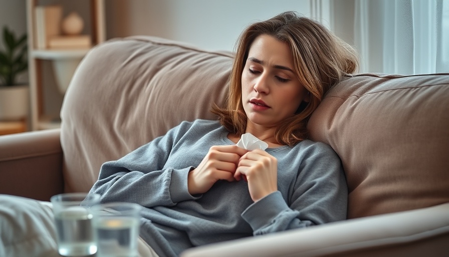 Coherent water explained with woman feeling sick, warm lighting.