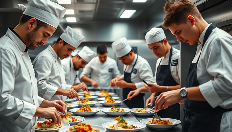Chefs in kitchen during Next Gen Chef culinary competition