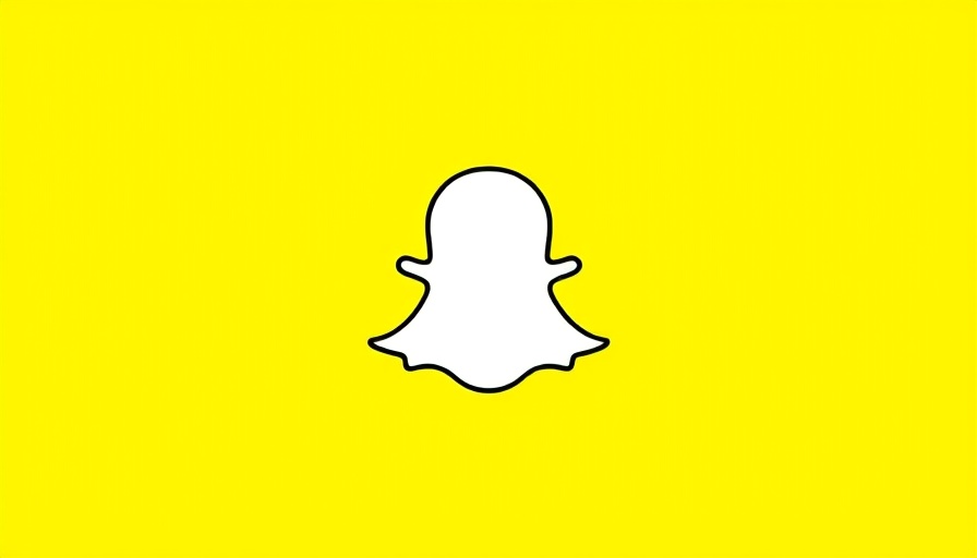 Snapchat logo on yellow background representing social media usage.