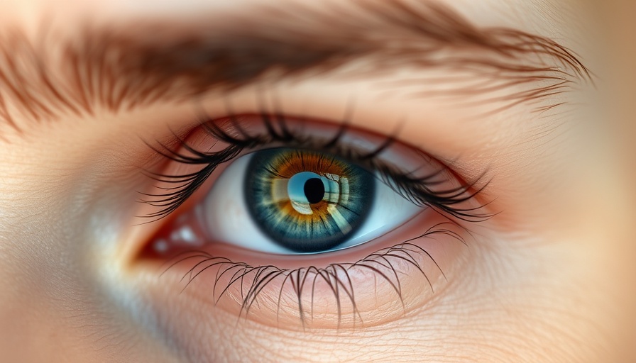 Close-up of an eye suggesting tooth implant restoring sight.