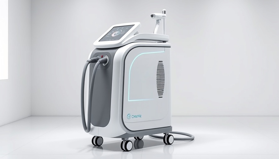Dual Wavelength Cosmetic Laser with digital control panel and wheels.