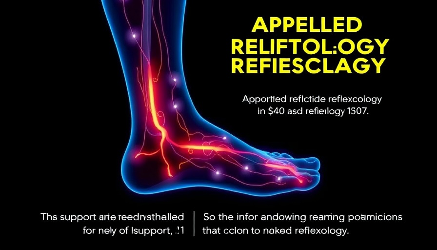 Diagram of neural pathways in applied reflexology with text.