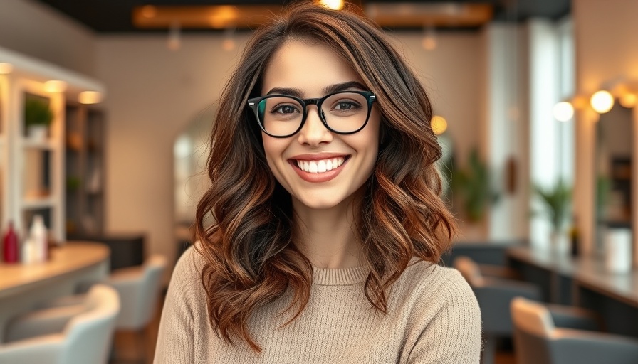 Cute easy hairstyles for young women with glasses in a salon.
