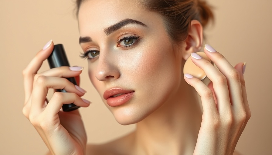 Flawlessly applying foundation makeup technique demonstrated.