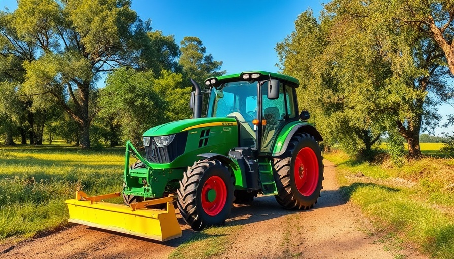 Boon mowing technology for roadside maintenance with tractor and mower attachment.