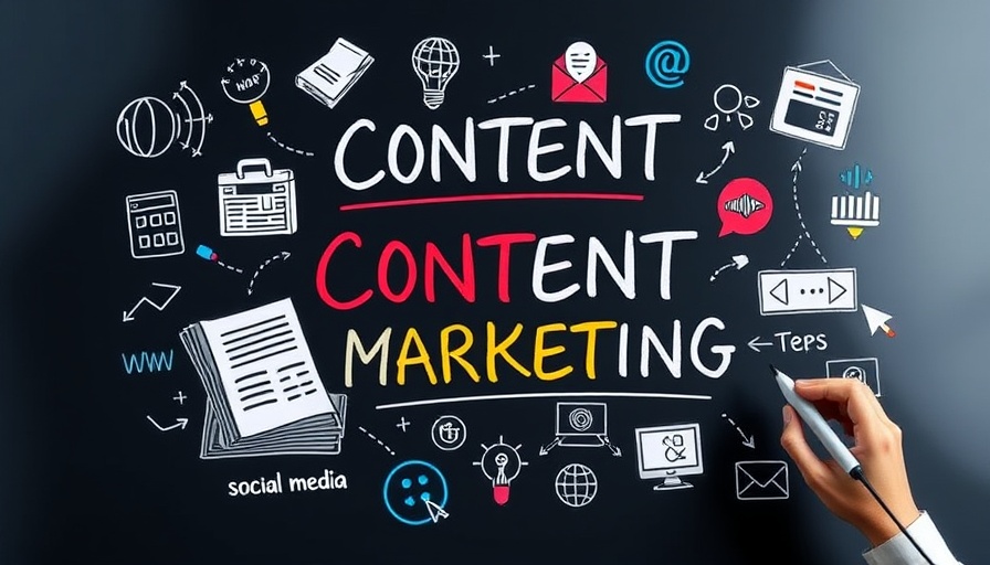 Infographic showing content marketing strategies, vibrant icons.