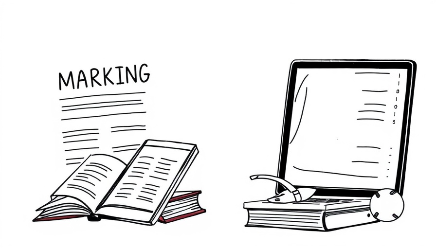Minimalist sketches and illustrations related to digital marketing agency.