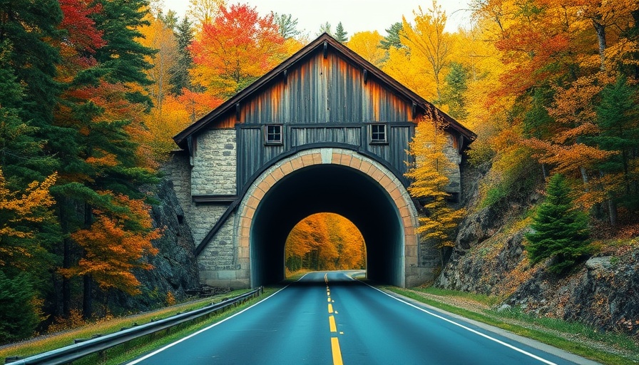 Heroes Tunnel Upgrade: dual-arched tunnel amid autumn foliage.
