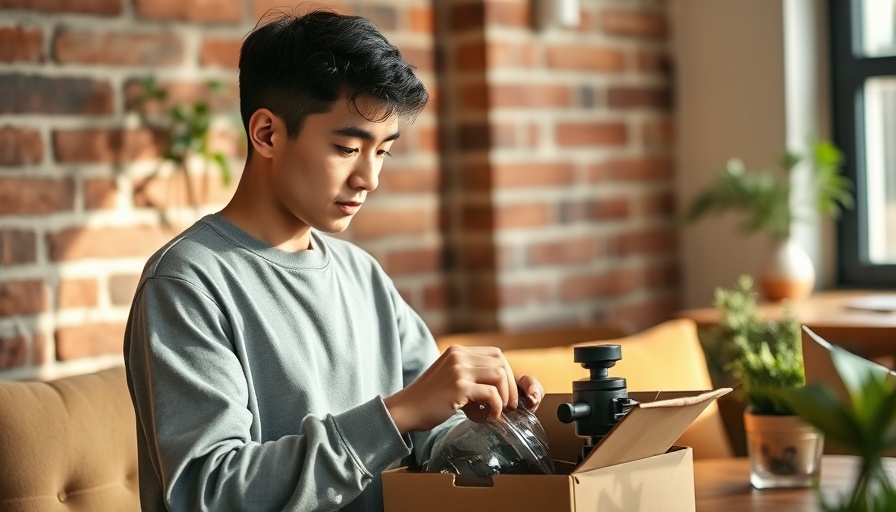 Unpacking used coffee gear in a cozy room at Second Shot Market