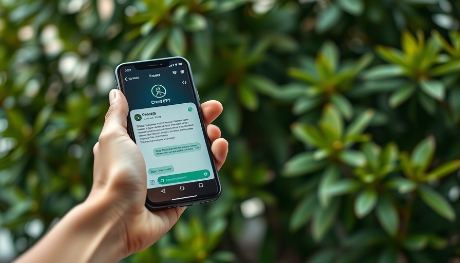 Hand holding smartphone with ChatGPT interface, enhancing AI search visibility.