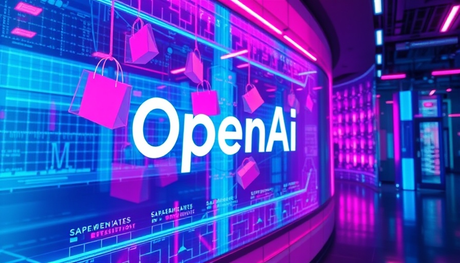 Digital display showcasing AI-based marketing tools.