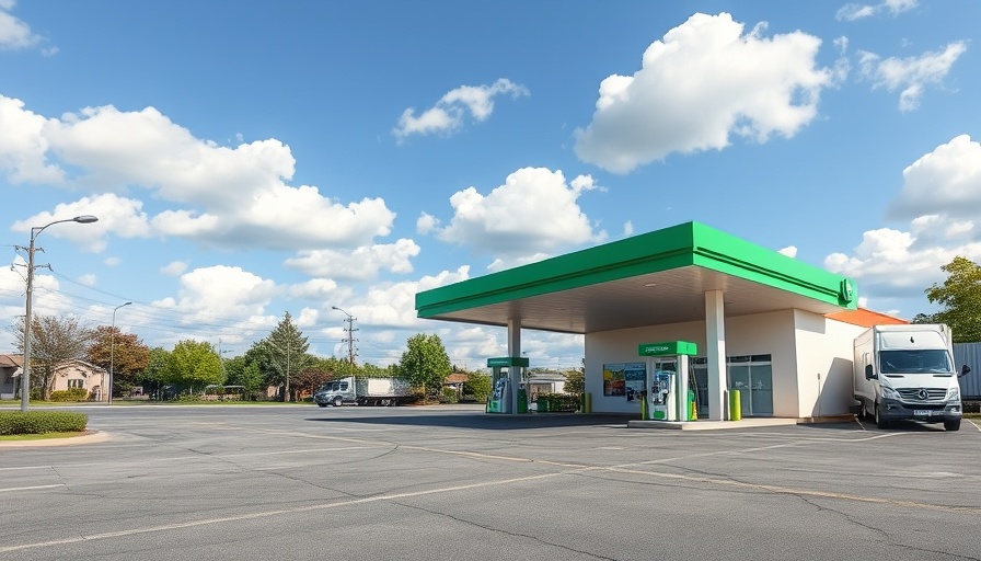 Freshly paved gas station driveway showcasing modern refurbishment trends.