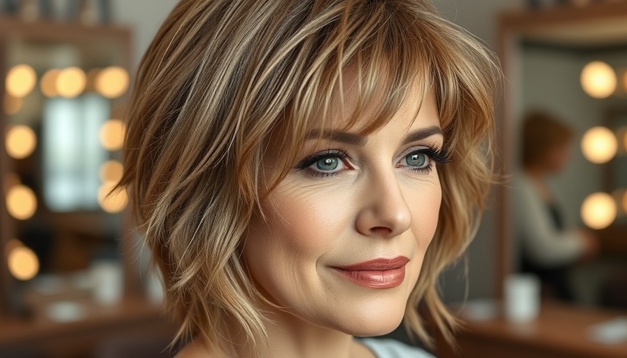 Wispy bangs for middle-aged women hairstyle transformation.