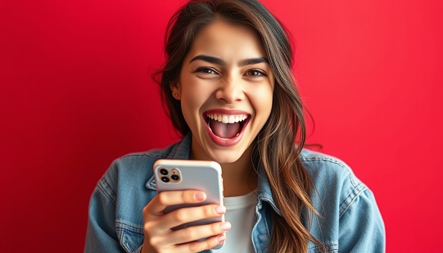 Excited woman with phone, possibly exploring Zoho Scanner replacement for Microsoft Lens.