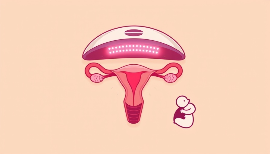 Red light therapy illustration with fertility breakthrough concept.