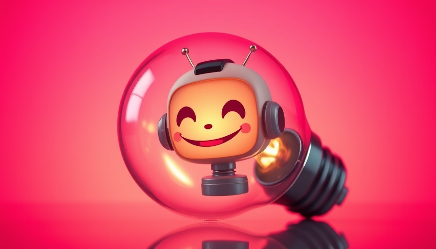 Cartoon robot in light bulb, symbolizing AI replacing entry-level jobs.