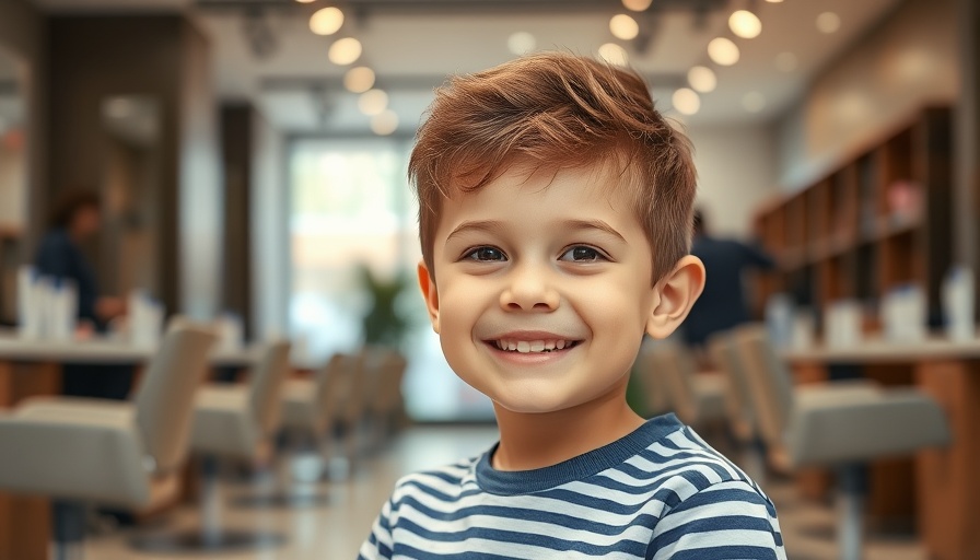 Best kids’ hairstyling salons near me - boy before and after haircut.